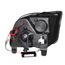 ANZO 2005-2009 Ford Mustang Projector Headlights w/ Halo Black