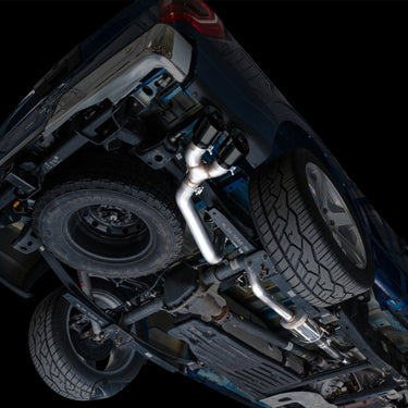 AWE 21-25 Ford F150 (14th Gen Reg Cab) Cat-Back Exhaust - 4.5in Dual Side Exit Diamond Black Tips