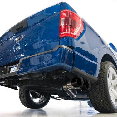 AWE 21-25 Ford F150 (14th Gen Reg Cab) Cat-Back Exhaust - 4.5in Dual Side Exit Diamond Black Tips