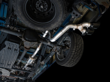AWE 21-25 Ford F150 (14th Gen Reg Cab) Cat-Back Exhaust - 4.5in Dual Side Exit Diamond Black Tips
