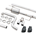 AWE 21+ Ford F150 Dual Side Exit Cat-Back Exhaust - 4.5in Diamond Black Tips *For Stock Y-Pipe Only