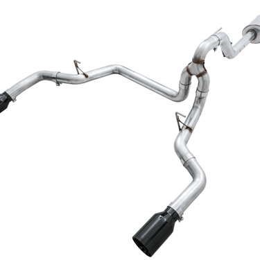 AWE Tuning 2015+ Ford F-150 0FG Dual Exit Performance Exhaust System w/5in Diamond Black Tips