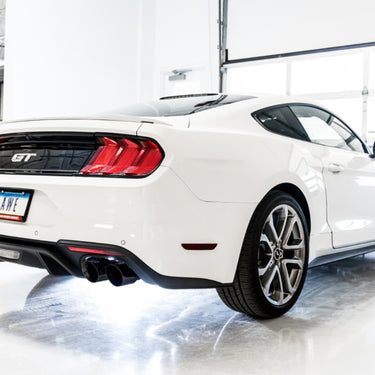 AWE Tuning 2018+ Ford Mustang GT (S550) Cat-back Exhaust - Touring Edition (Quad Diamond Black Tips)
