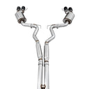 AWE Tuning 2018+ Ford Mustang GT (S550) Cat-back Exhaust - Touring Edition (Quad Diamond Black Tips)