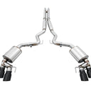 AWE Tuning 2018+ Ford Mustang GT (S550) Cat-back Exhaust - Touring Edition (Quad Diamond Black Tips)
