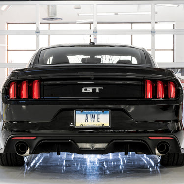 AWE Tuning S550 Mustang GT Cat-back Exhaust - Touring Edition (Diamond Black Tips)