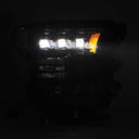 AlphaRex 17-20 Ford Raptor NOVA LED Proj Headlights Plank Style Alpha Black w/Activ Light/Seq Signal