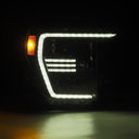AlphaRex 21-22 Ford F150 PRO-Series Projector headlights Alpha-Black w/Activ Light/Seq Signal