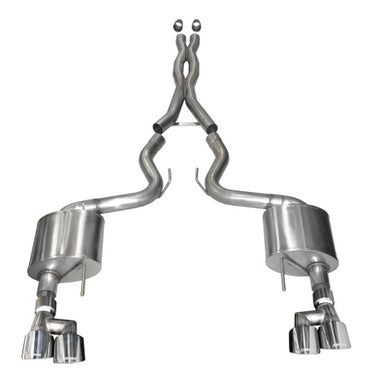 Corsa 2018-2023 Ford Mustang V8 5.0L 3in Cat-Back Dual Rear Exit w/ 4in Polished Pro-Series Tips