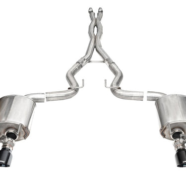 Corsa 24+ Ford Mustang Dark Horse 5.0L 3in Dual Rear Cat-Back w/Twin 4.5in Black PVD Slash Tips