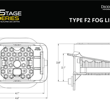Diode Dynamics SS3 Pro Type F2 Kit ABL - Yellow SAE Fog
