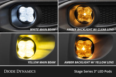 Diode Dynamics SS3 Pro Type F2 Kit ABL - Yellow SAE Fog