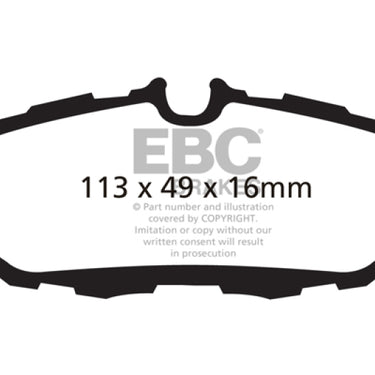EBC 10-14 Ford Mustang 3.7 Yellowstuff Rear Brake Pads