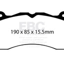 EBC 15-23 Ford Mustang 5.0L (Gen 6) Redstuff Front Brake Pads