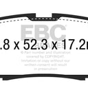 EBC 15+ Ford F150 2.7 Twin Turbo (2WD) Electric PB Greenstuff Rear Brake Pads
