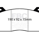 EBC 2015+ Ford Mustang GT350 Bluestuff Front Brake Pads
