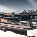 Go Rhino 15-22 Ford F-150 / 07-21 Toy. Tundra XRS Cross Bars Kit - Tex Blk (Attch Tonneau Cvr T-Trk)