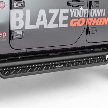 Go Rhino Dominator Extreme D1 Side Steps - Tex Blk - 87in