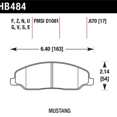 Hawk 05-10 Ford Mustang GT & V6 / 07-08 Shelby GT HPS Street Front Brake Pads