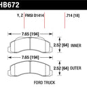 Hawk 10-11 Ford Expedition/F-150 SVT Raptor / 10-11 F-150 LTS Front Street Brake Pad