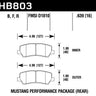 Hawk 16-17 Ford Mustang GT Brembo Package HP Plus Rear Brake Pads