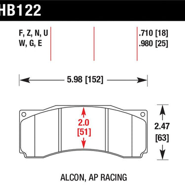 Hawk StopTech ST-60 Caliper Performance Ceramic Street Brake Pads