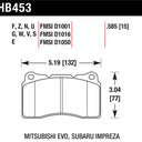 Hawk Street HPS 5.0 Frt Brake Pad Brembo 03-06 Evo / 04-14 STI / 09-10 Evo / 09-10 Genesis /04-08 TL