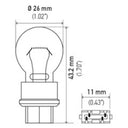 Hella Bulb 3157 12V 27/7W W2.5x16q S8