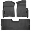 Husky Liners 09-12 Ford F-150 Super Crew Cab WeatherBeater Combo Black Floor Liners