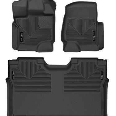 Husky Liners 15-23 Ford F-150 SuperCrew Cab X-Act Contour Front & 2nd Row Seat Floor Liners - Black