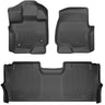 Husky Liners 21-23 Ford F-150 CC SC X-Act Contour Front & Second Row Seat Floor Liners - Black