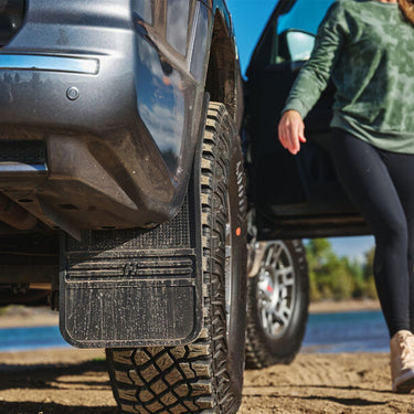 Husky Liners Universal 12in Wide Black Rubber Front Mud Flaps w/ Weight