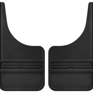 Husky Liners Universal 12in Wide Black Rubber Front Mud Flaps w/o Weight