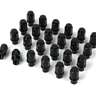 ICON Alloys Lug Nut Kit Black - 14x1.5 - 24 Lug Nuts w/ Custom Shank
