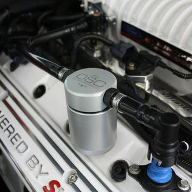 J&L 07-14 Ford Mustang GT500 Passenger Side Oil Separator 3.0 - Clear Anodized