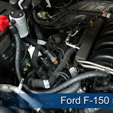 J&L 2011-2025 Ford F-150 2.7L/3.5L/5.0L Passenger Side Oil Separator 3.0 - Clear Anodized