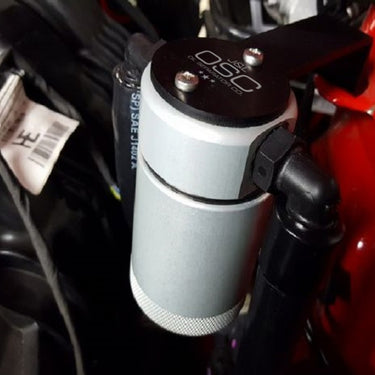 J&L 2015-2023 Ford Mustang EcoBoost Driver Side Oil Separator 3.0 - Clear Anodized