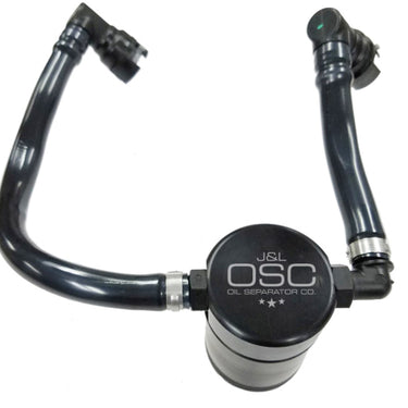 J&L 2018-2023 Ford Mustang GT Passenger Side Oil Separator 3.0 - Black Anodized