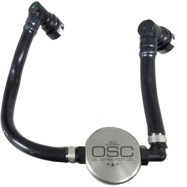 J&L 2018-2023 Ford Mustang GT Passenger Side Oil Separator 3.0 - Clear Anodized