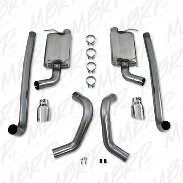 MBRP 11-12 Ford Shelby GT 500 T304 3in Cat Back Dual Split Rear Race Version 4.5in Tips