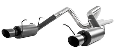 MBRP 11-14 Ford Mustang GT 5.0L 3in Cat Back Dual Split Rear Street Version 4in Tips - Black