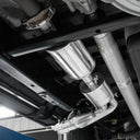 MBRP 15-20 Ford F150 Pre-Axle 4in OD Tips Dual Outlet 3in Black Coated Cat Back Exhaust