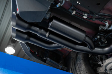 MBRP 18-19 Ford Mustang GT 5.0 3in Cat Back Quad Tip Race Version - Black