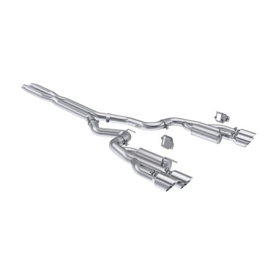 MBRP 2024+ Ford Mustang 5.0L T304 SS 3in Cat-Back Dual Split Exhaust w/ Quad Tips (Valve Delete)