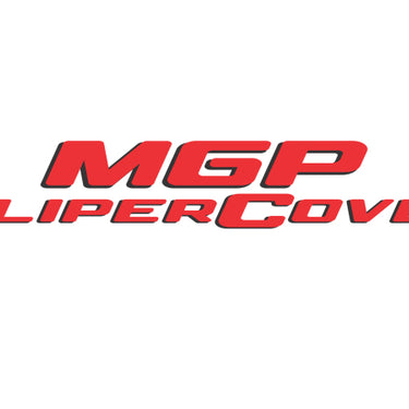 MGP 4 Caliper Covers Engraved Front 2015/Mustang Engraved Rear 2015/50 Red finish silver ch