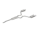 MagnaFlow Cat Back, SS, 2.5in, Street, Dual Split Polished 4.5in Tips 2015 Ford Mustang Ecoboost