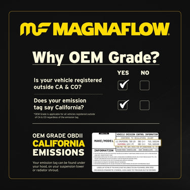 MagnaFlow Conv Univ 2.25in Inlet/Outlet Center/Center Round 9in Body L x 5.125in W x 13in Overall L