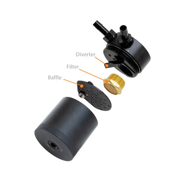 Mishimoto 2015+ Ford Mustang GT Baffled Oil Catch Can Kit - Black