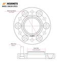 Mishimoto Wheel Spacers - 5X114.3 / 70.5 / 25 / M14 - Black