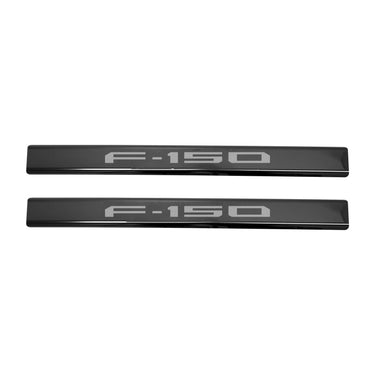Putco 15-20 Ford F-150 - SuperCrew w/ F-150 Etchinng (4pcs) Black Platinum Door Sills
